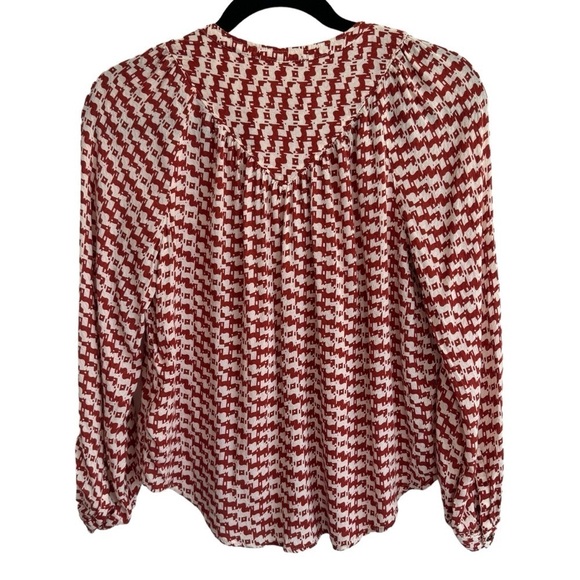 Maeve Anthropologie Avignon Scottie Dog Print Button Blouse, Size XS - Picture 5 of 6